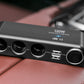 6in1 Car Charger with Dual USB and Cigarette Lighter Socket for 12V 24V Vehicles