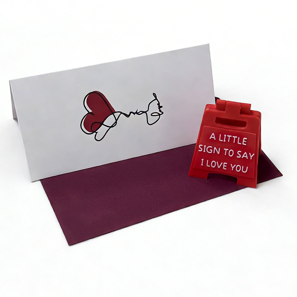2XA Little Sign to Say I Love You Mini Ornament Plaque for Home Desk Decoration