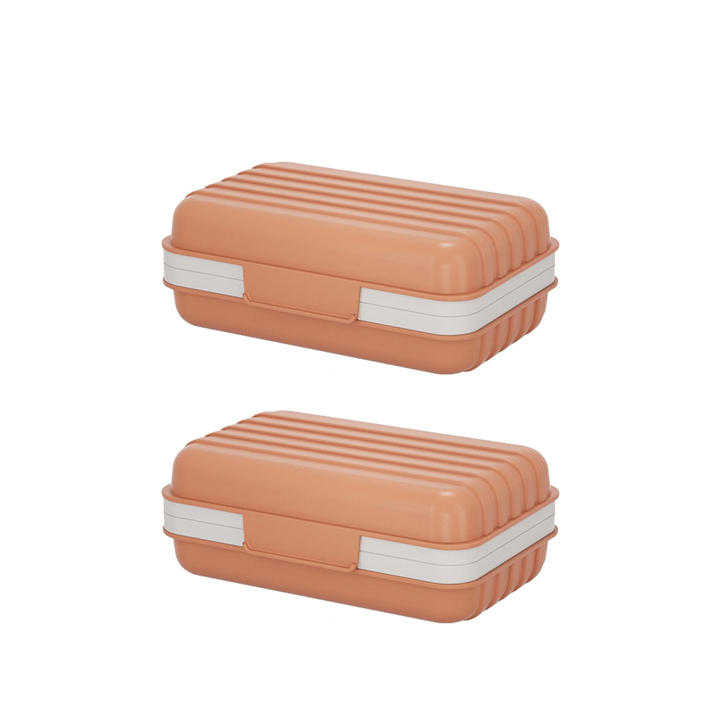 2Pcs 2-Layer Soap Box Container with Lid Travel Soap Holder
