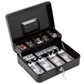 Locking Cash Box with Lock Money Box with Cash Tray