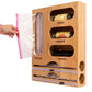 6-in-1 Foil and Plastic Wrap Dispenser Bag Food Baggie Organizer with Cutter