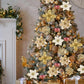 24Pcs Artificial Flowers Christmas Tree Decorations for Wreath Fireplace Stairs