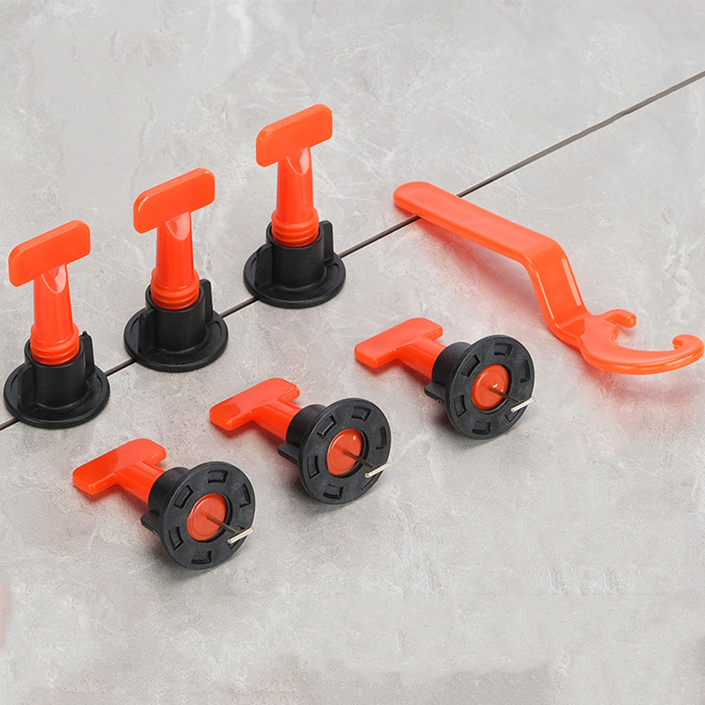 50 PCS Tile Leveling System Kit with Wrench Reusable Tile Leveling Clips for Tile Installation