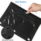 3Pcs 3 Ring Binder Pencil Pouches Double Zipper Stationery Bag