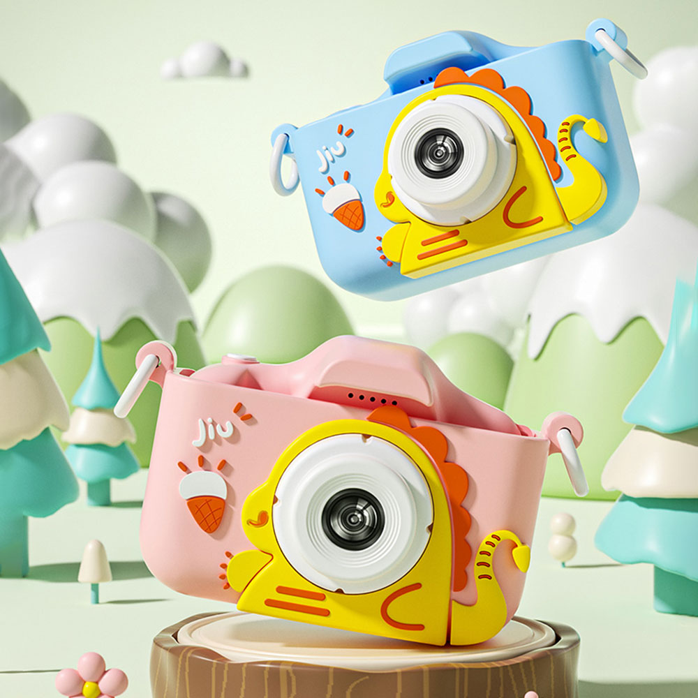 Dinosaur Kids Camera With 64GB SD Card Selfie Camera Digital Camera For Kids