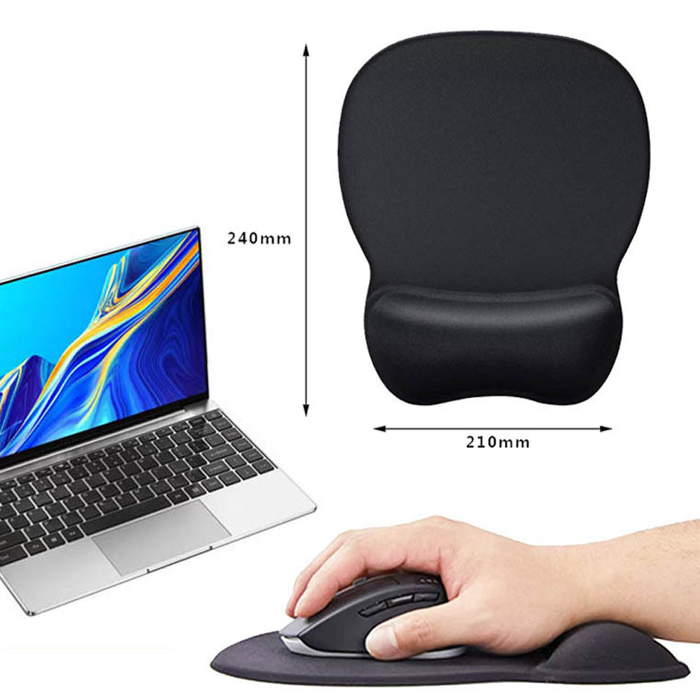 Ergonomic Mouse Pad with Silicone Wrist Rest for Wrist Comfort
