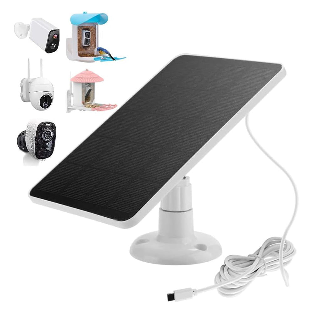 10W Solar Panel for Camera Security Lights with Adjustable Stand USB Charging Outdoor