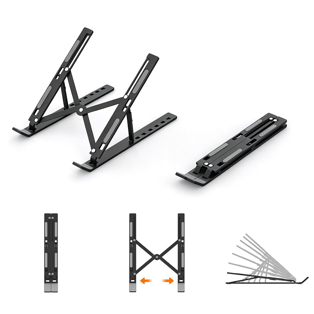 Foldable Portable Aluminum Laptop Tablet Stand with 6 Height Levels