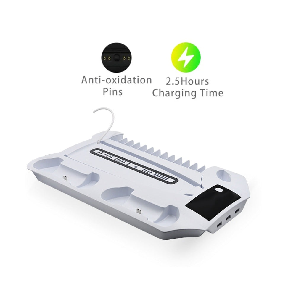 Multi-Function Cooling Stand Dock with Dual Charger for PS5 Console