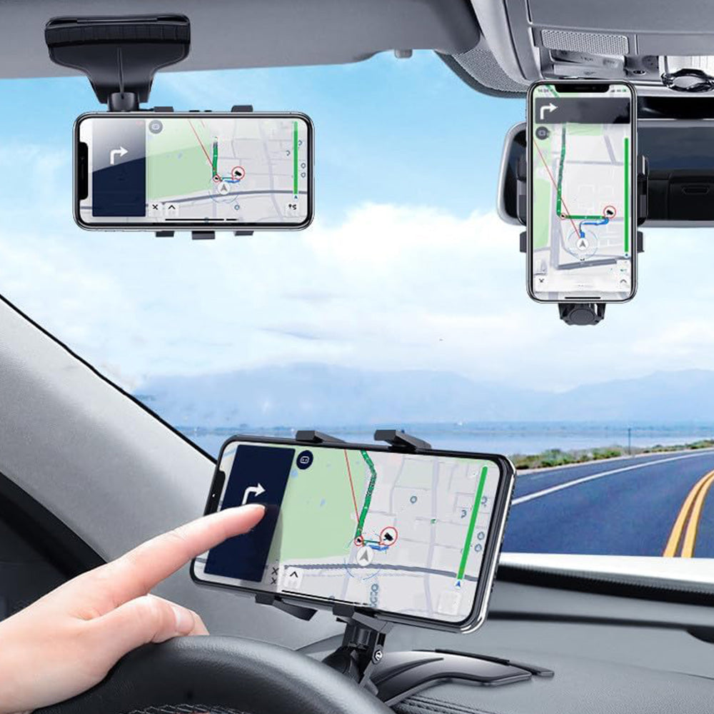 Rotating Car Phone Holder for 4 to 6 8 Inch Phones for Dashboard Visor