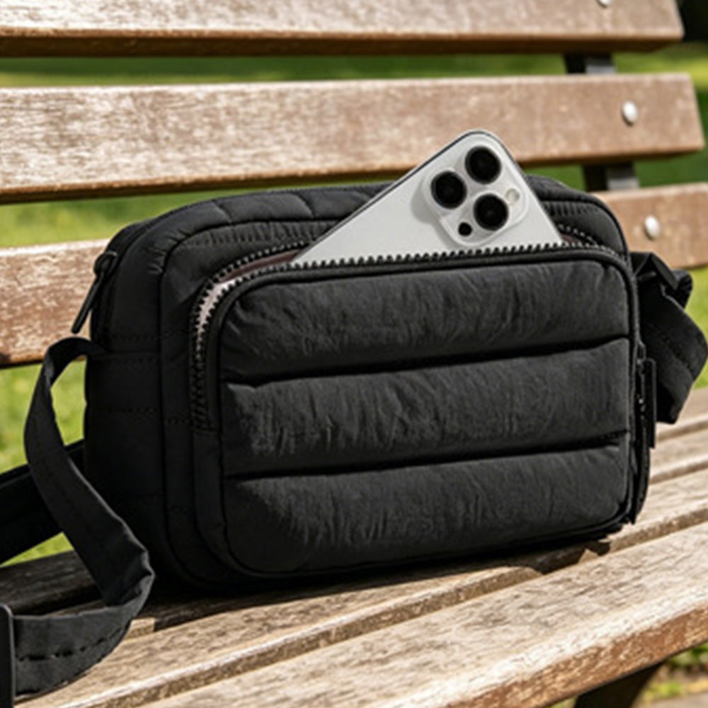 Crossbody Bag Lightweight Down-Feel Large Capacity for Commute Travel Sports