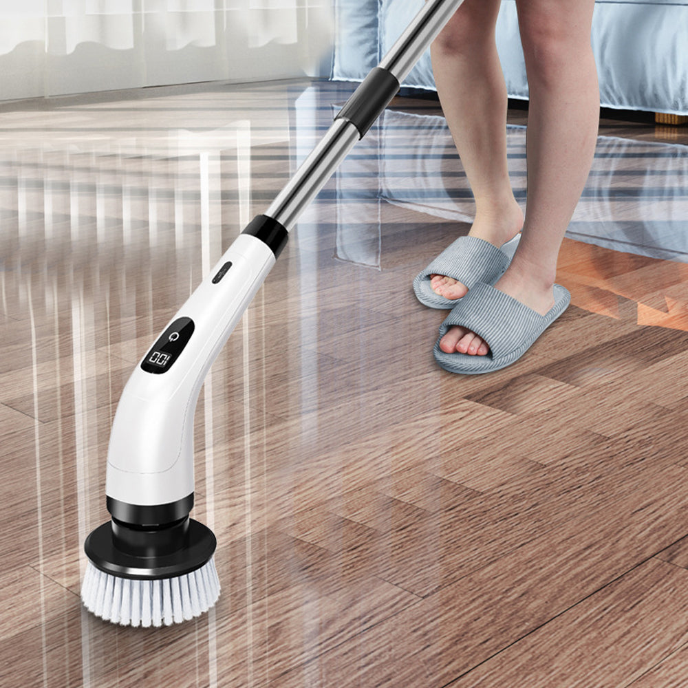 8-in-1 Rechargeable Cordless Spin Scrubber Cleaning Brush Set