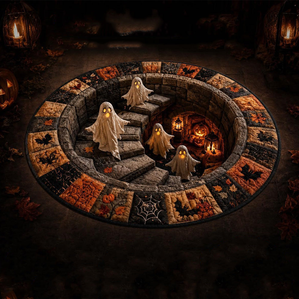 3D Round Non Slip Soft Halloween Rug for Living Room Bedroom-Style 1