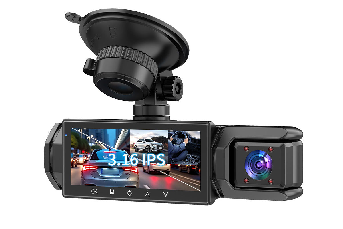 3 in 1 Dash Cam Mini Dash Camera for Cars with Night Vision and Loop Recording