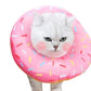 Cat Cone Soft Collar Adjustable Kitten Recovery Cones Cat Donut Collar-Pink