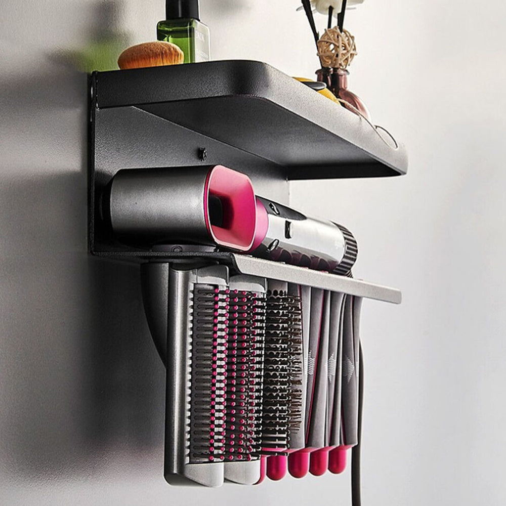 Barbershop Curling Wand Wall Mount Hair Dryer Rack for Dyson