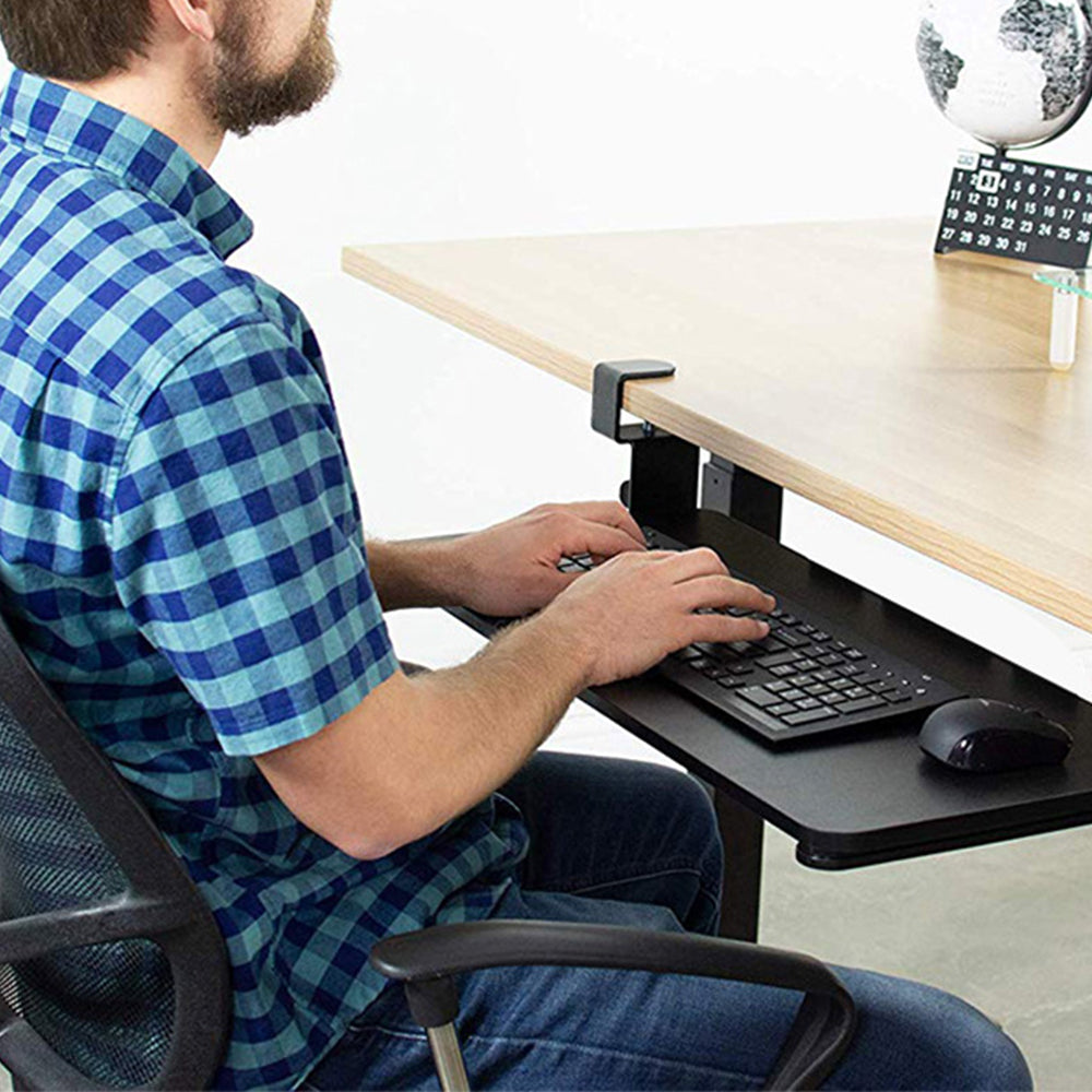 Keyboard Tray Under Desk Pull Out Computer Drawer for Typing
