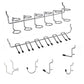 140Pcs Pegboard Hook Set with Brackets Bins Trays Wall Organizer for Garage Workshop