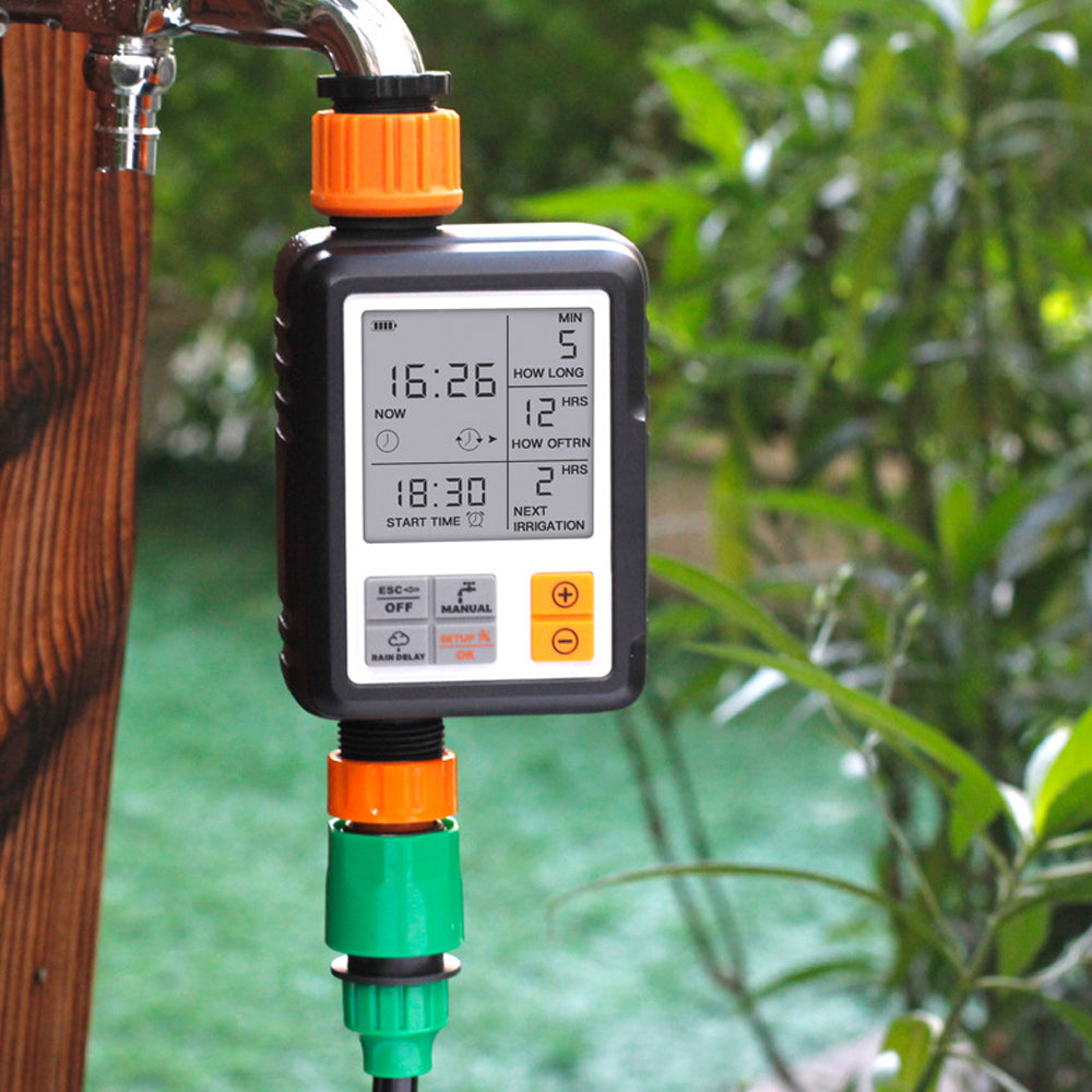 Automatic Programmable Double Outlet Intelligent Sprinkler Timer for Garden Lawn