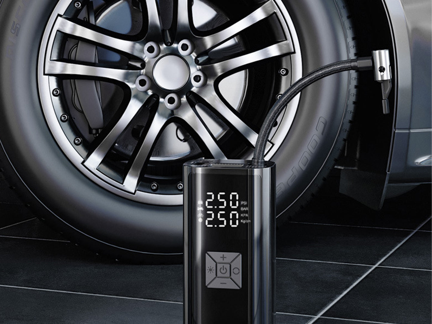 Dual Mode Car Tire Inflator Cordless Air Pump with Light Digital Pressure Gauge
