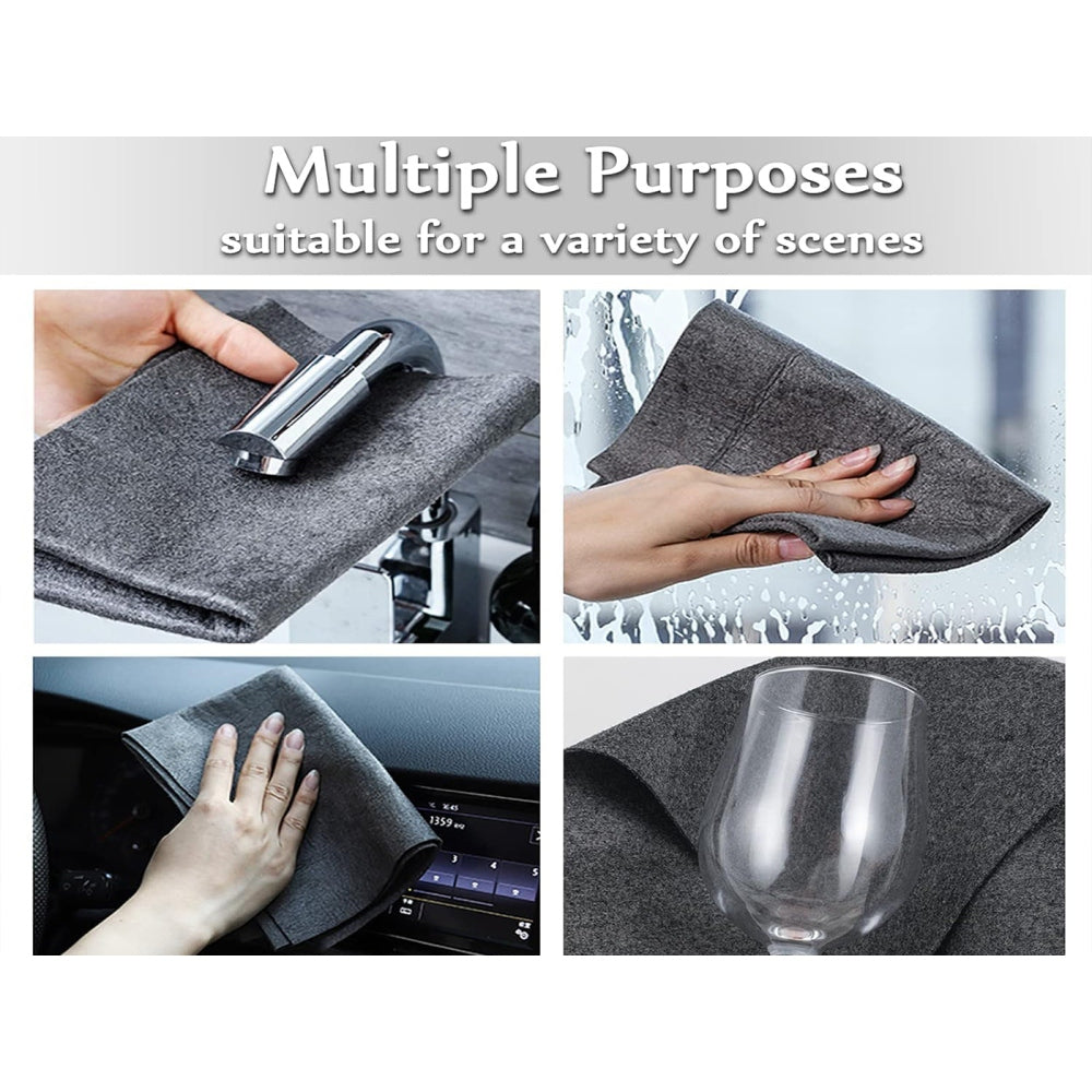 Microfiber Cleaning Cloth Pad Streak-Free Towel for Glass Kitchen and Home