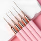 5PCS Nail Art Liner Brushes Set Nail Tools For Long Lines Thin Details Fine Drawing