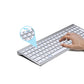 2.4G Ultra-Thin Rechargeable Bluetooth Wireless Keyboard Compatible with Multi-Device