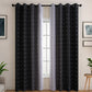 Blackout Curtain Gradient Color Curtains for Bedroom Living Room-Black