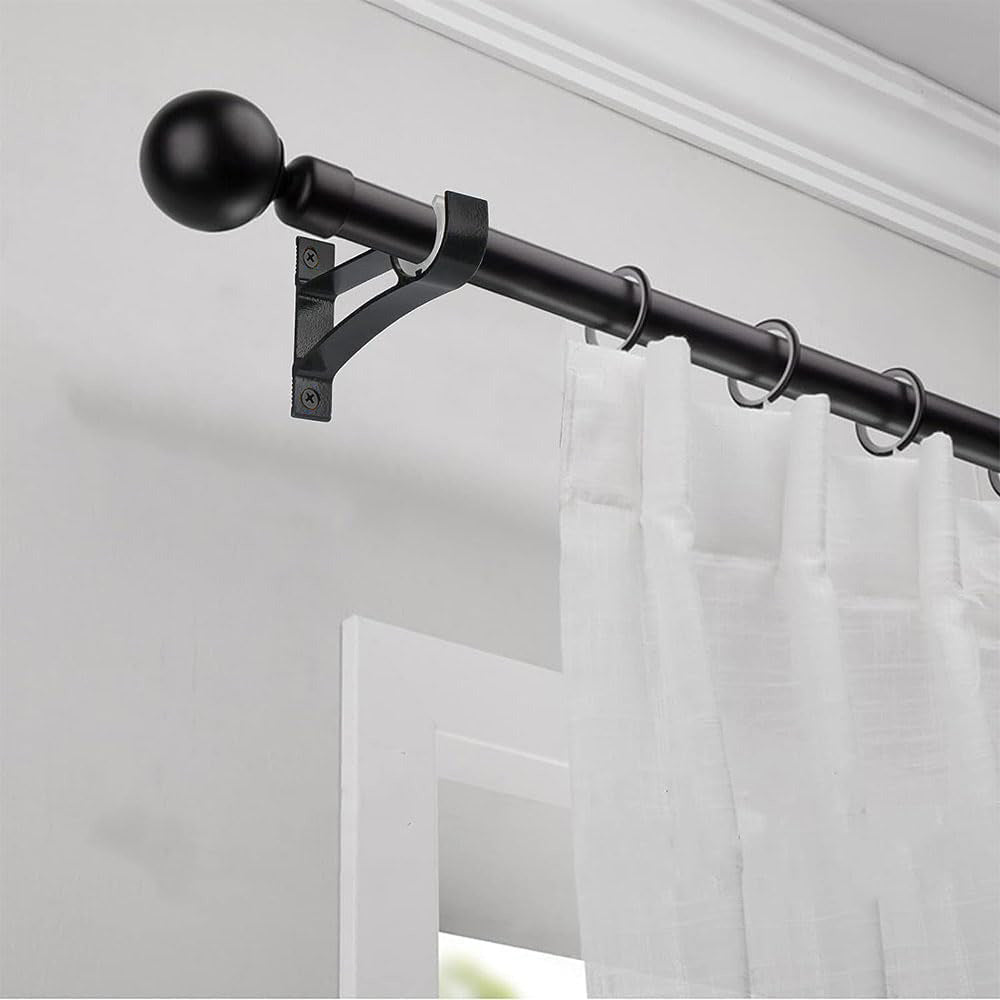 2 Pack Thickened Aluminum Alloy Curtain Rod Brackets for 28 to 32mm Rods