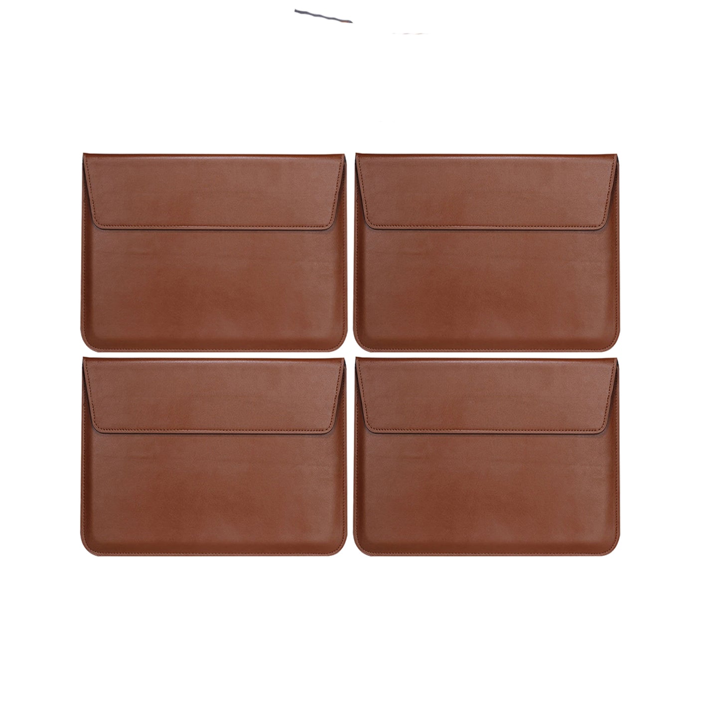 4Pcs PU Leather Sleeve Case Laptop Bag with Stand for Macbook 11 13 15 inches