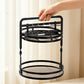 Rotating Makeup Organizer Double Layer with Brush Holder for Skincare Perfume