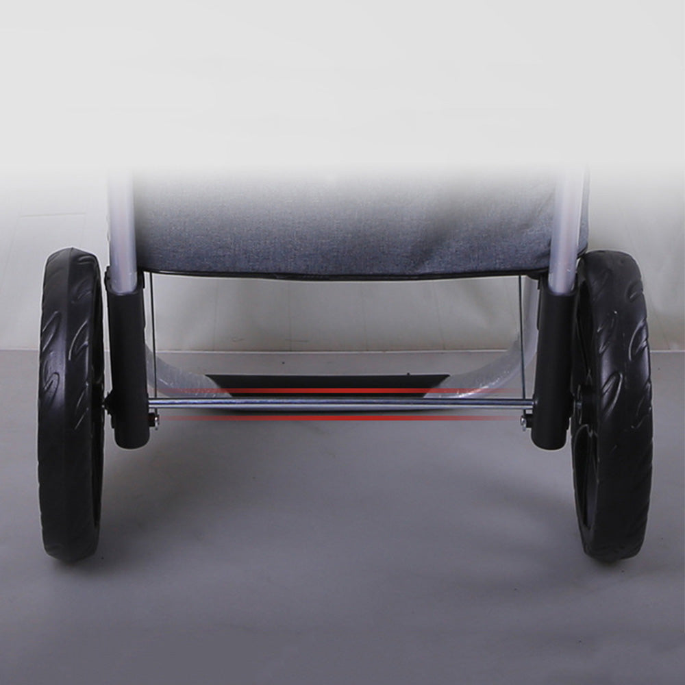 Folding Shopping Cart with Waterproof Oxford Bag Portable Utility Trolley