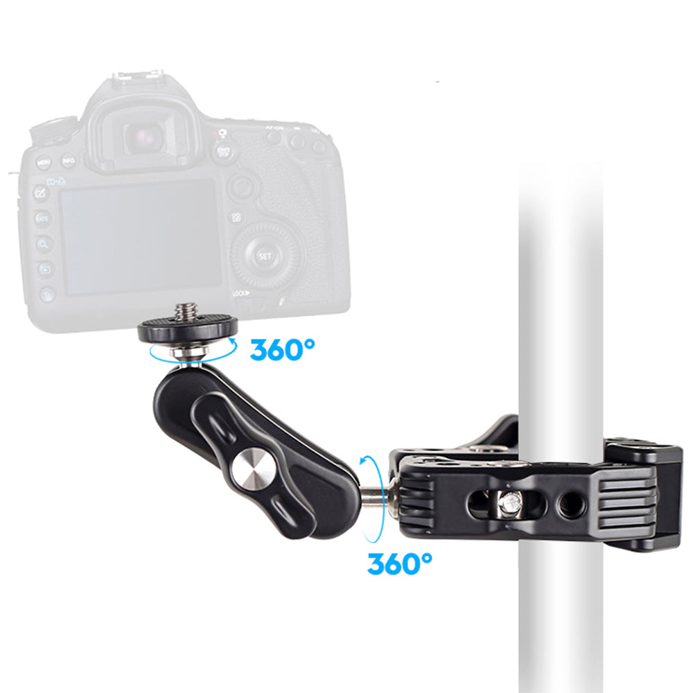 Super Clamp Camera Clamp Mount Monitor With Action Camera Adapter Phone Clamp Mount