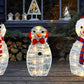 Snowman Yard Stakes Acrylic Outdoor 3-Piece  Christmas Decoration