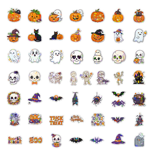 100 Holographic Vinyl Halloween Stickers for Party Favors