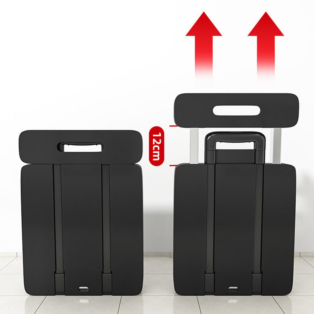 Telescopic Folding Hand Truck with Elastic Rope Portable Utility Cart for Luggage Parcels