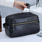 PU Toiletry Bag for Men Large Travel Wash Bag Shaving Water-Resistant