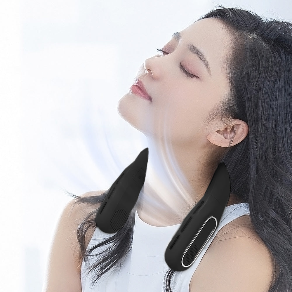 Portable 3000mAh Rechargeable Bladeless Foldable Mini Neck Fan