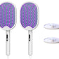 Foldable Electric Mosquito Swatter with Charging Base Station Mosquito Zapper Fly Killer Rechargeable Bug Zapper