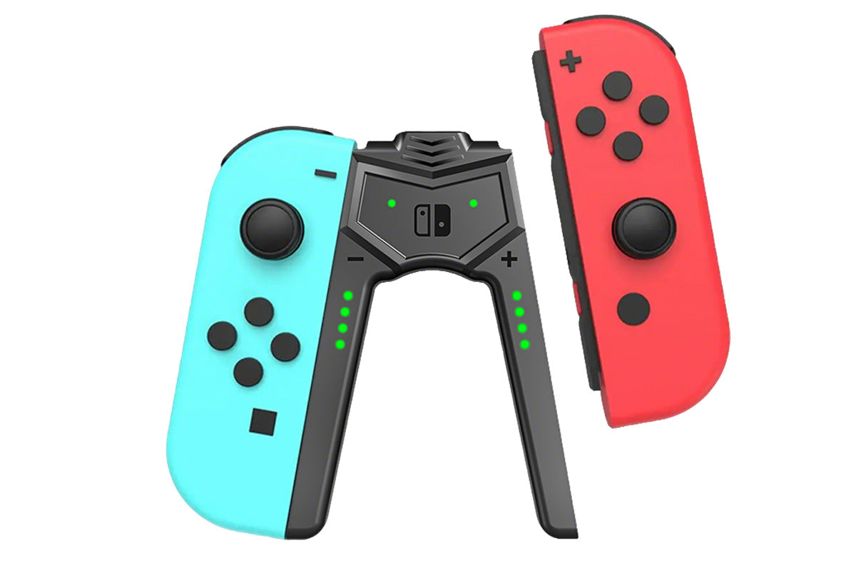 2Pcs USB-C Charging Grip with LED Indicator for Nintendo Switch Oled JoyCon