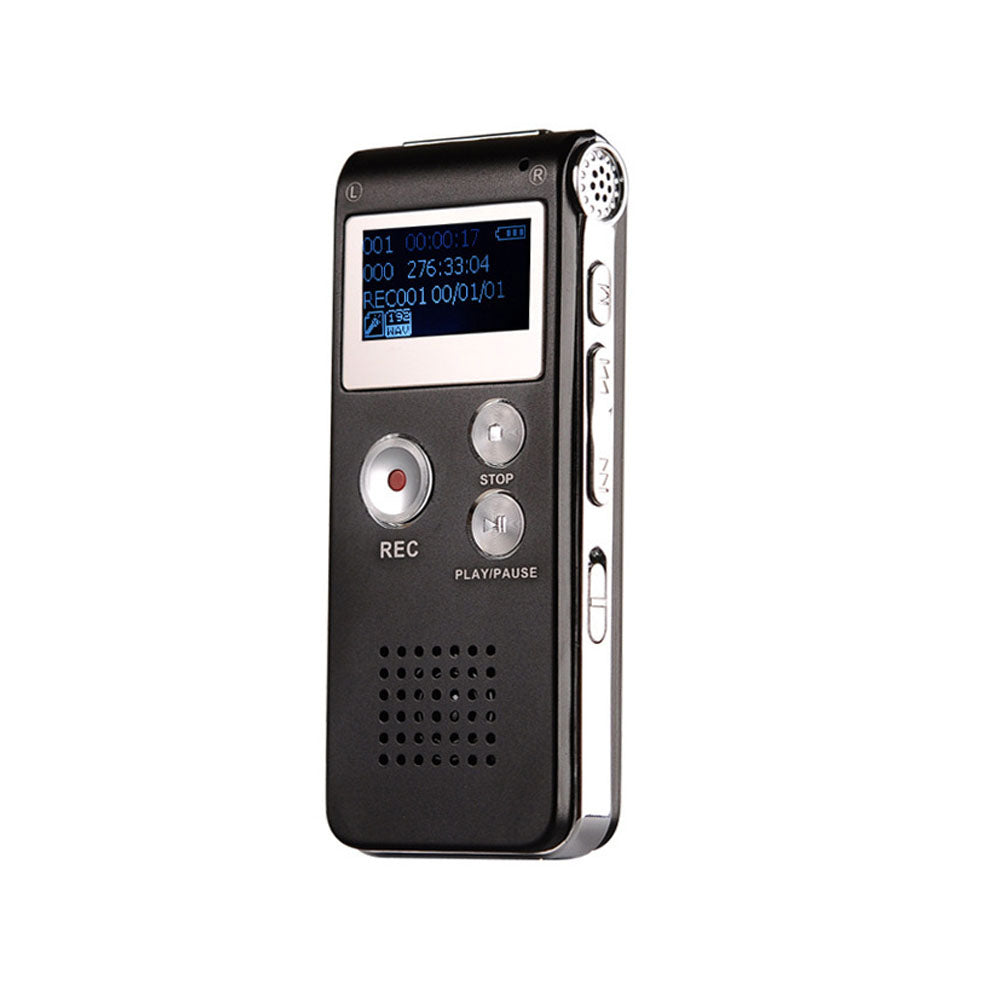 8GB Digital Voice Recorder USB Rechargeable Dictaphone with Playback for Lectures