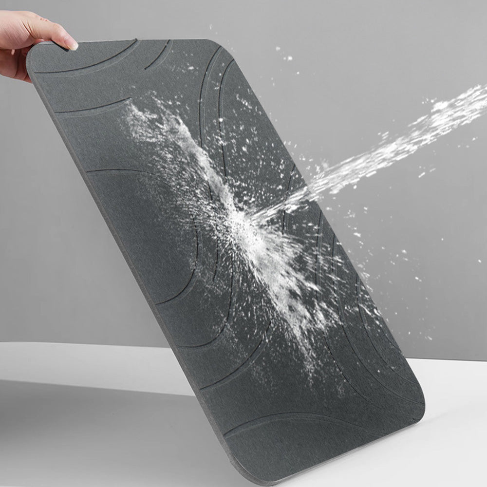 Non Slip Diatomaceous Earth Shower Mat Quick Drying Floor Mat for Bathroom Kitchen