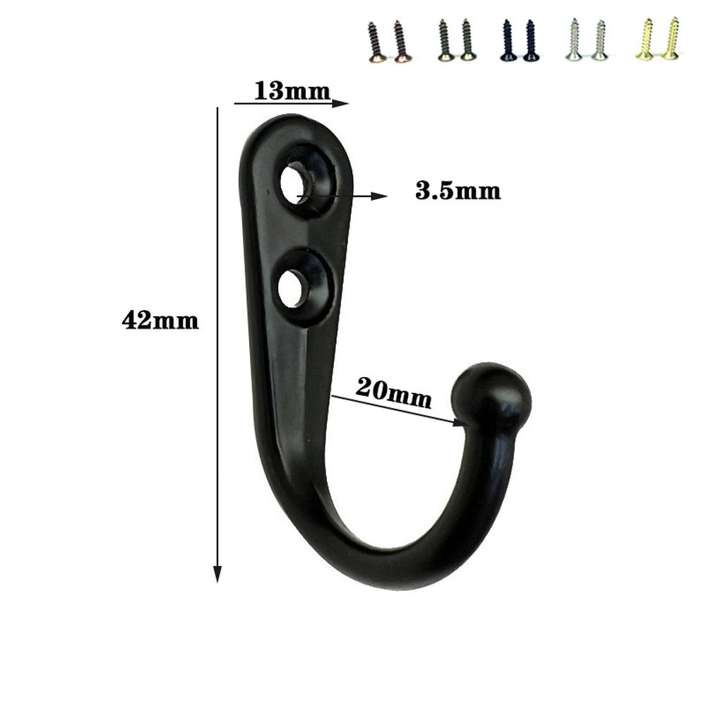 10 Pack Wall Mounted Coat Hooks Antique Zinc Alloy