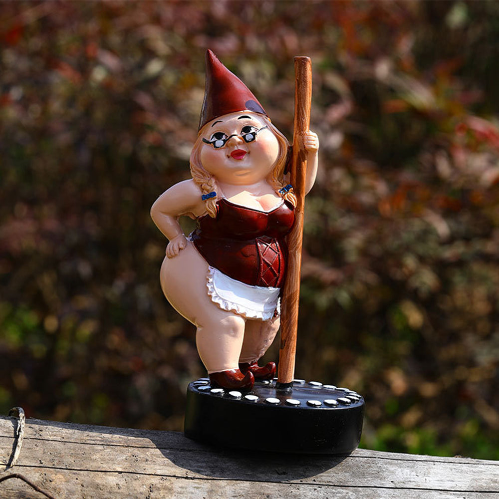 Funny Garden Pole Dancing Gnome Resin Statue for Indoor Outdoor Decor Gift