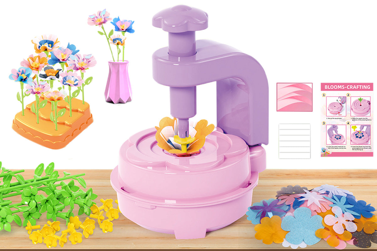 Fabric Flower Bouquet DIY Arts and Crafts Kit Toys for Girls
