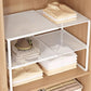 Expandable Carbon Steel Closet Shelf and Adjustable Storage Rack-White