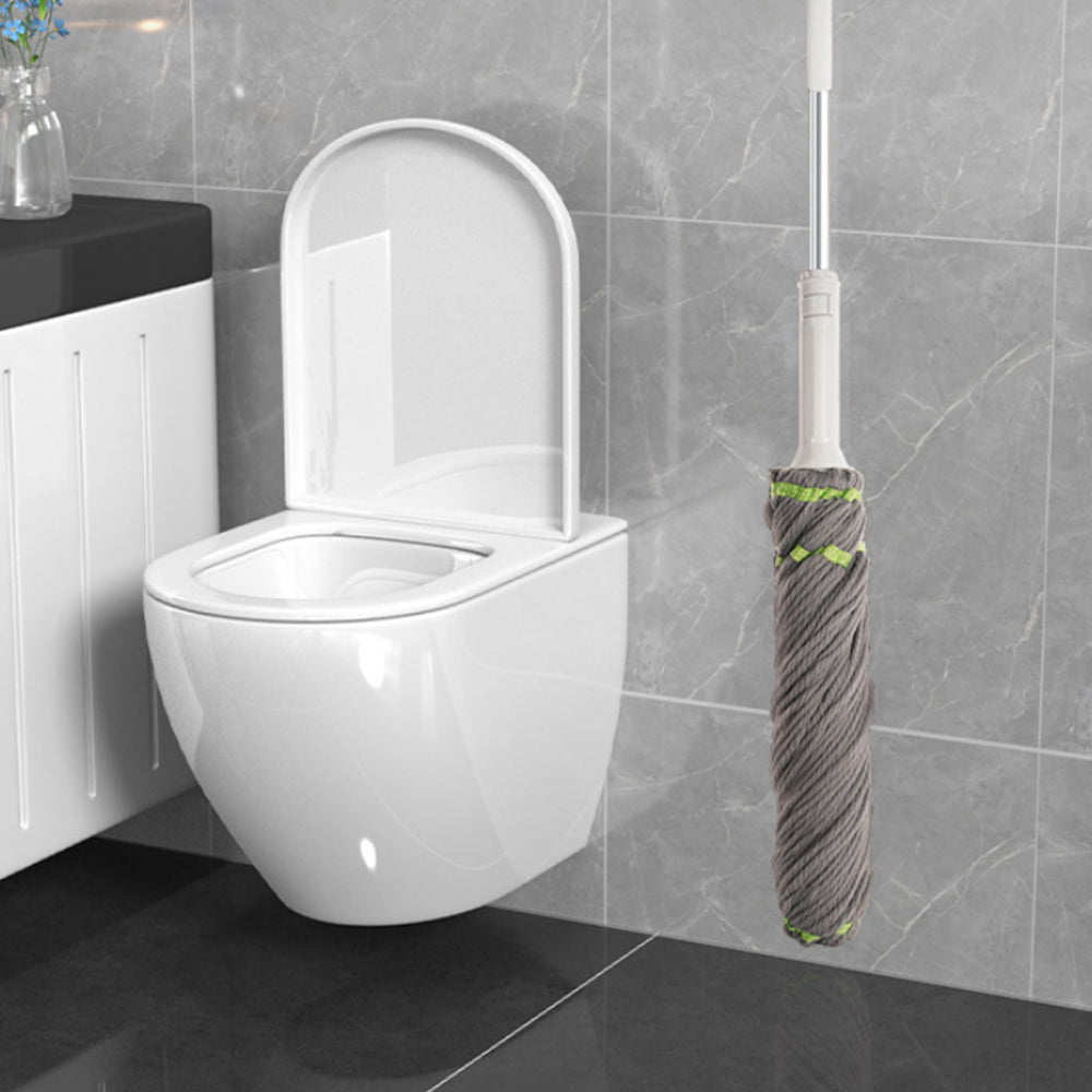 2Pcs Detachable Pole Fibre Self Wringing Mop with a Replacement Head