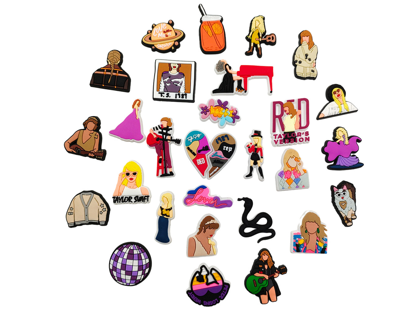 29Pcs Taylor Swift Inspired Croc Charms
