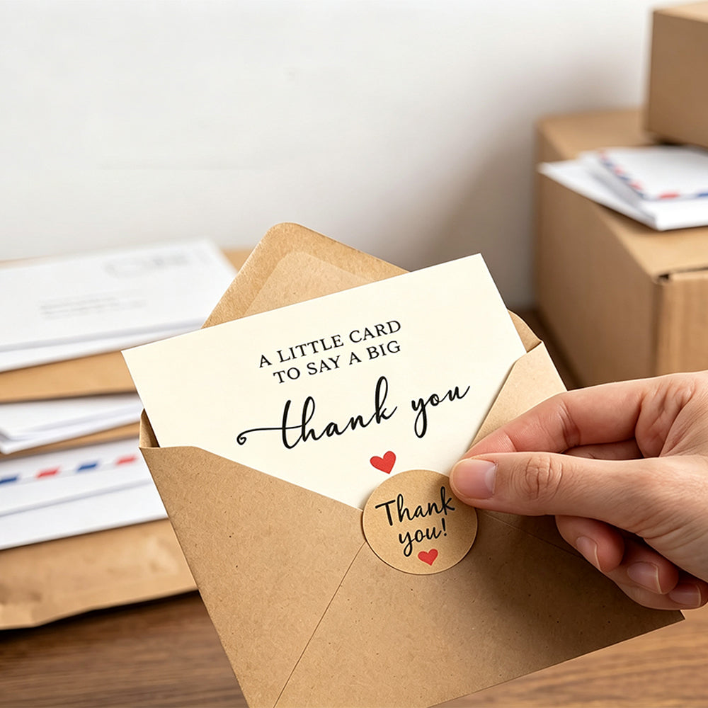 40 Pack Holiday Thank You Greeting Cards with Envelopes and Seal Stickers