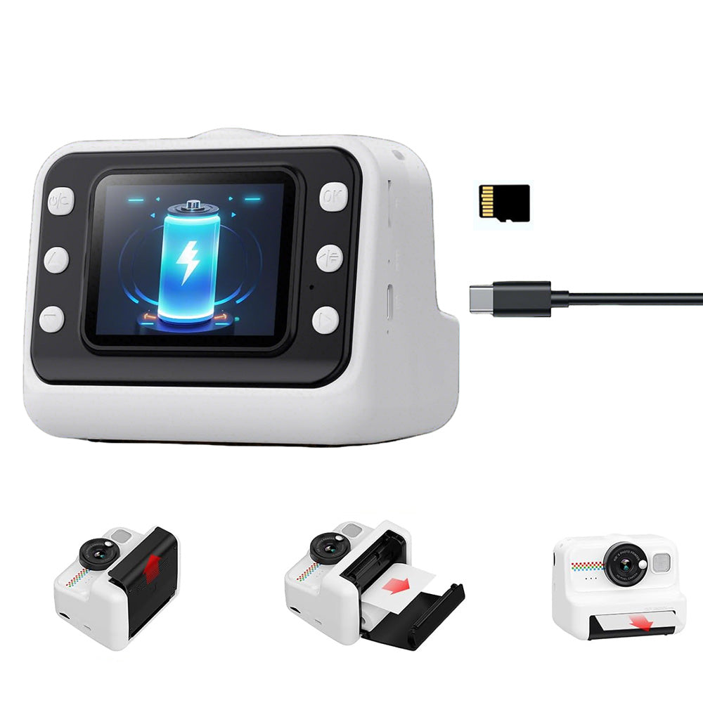 Camera Instant Print 1080P Selfie Digital Camera with 64GB Card